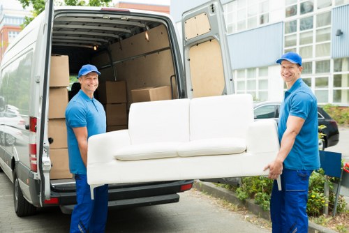 Removals team handling a same day home move in Harlington