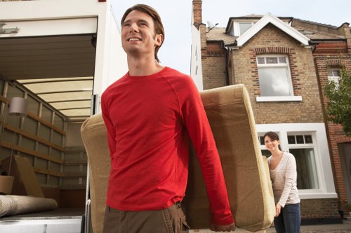 Moving truck arranged for local business and office transport in Harlington