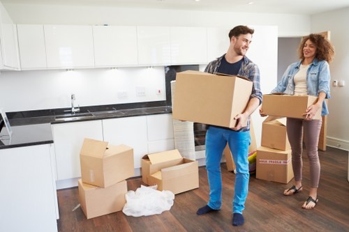 Careful item handling for a move in Harlington with access challenges